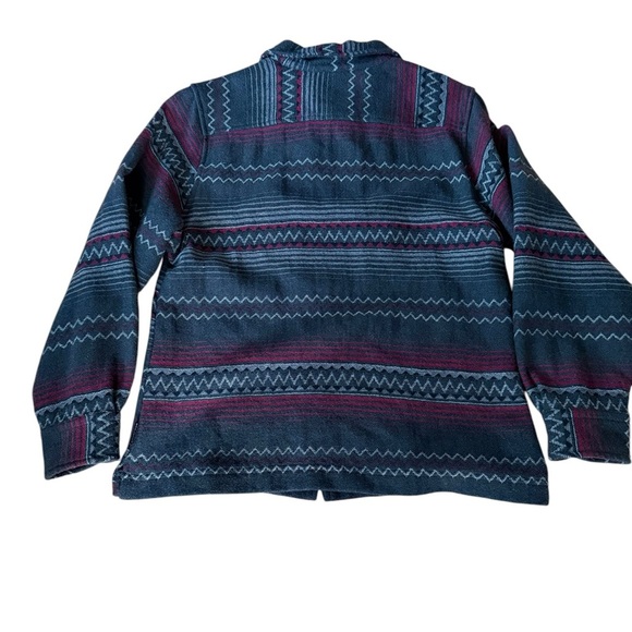 Woolrich Women’s Size M  Aztec Southwestern Wool Blend Jacket Full Zip Cowgirl - Picture 6 of 10